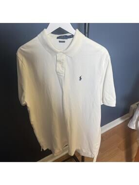 Polo Ralph Lauren White Polo Shirt XL Classic Fit Cotton